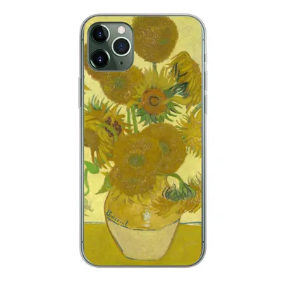 Produktbild von MuchoWow® Handyhülle Schutzhülle Hülle für iPhone 11 Pro Max Sonnenblumen - Vincent van Gogh Silikon Softcase Handy Hülle - Schutz