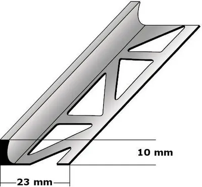 Produktbild von PROVISTON Dehnungsfugenprofile | 10 x 23 x 2500 mm | Fliesentrennprofile Fugenleisten Metallprofile Bodenprofile Aluminium eloxiert Aluminiumfarbend