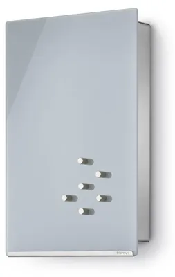 Produktbild von blomus Schlüsselkasten Glas-Magnettafel -VELIO- | Farbe Grau | Hochformat