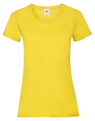 Image de Fruit of the Loom - T-shirt « Valueweight » pour femmes LT2232 (S) (jaune)