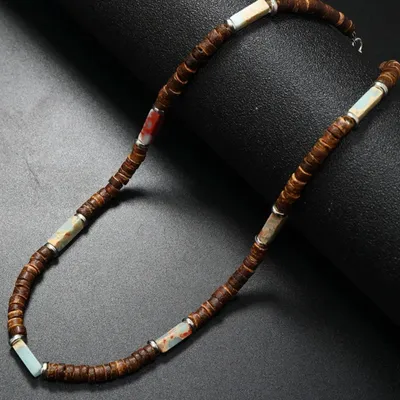 Immagine prodotto di Collana Abelardo - Elegante Accessorio Marrone per Uomini KP34056