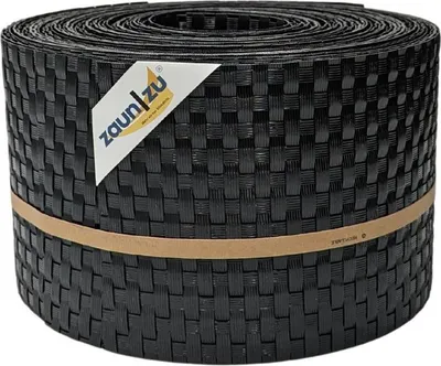 Produktbild von Sichtschutzstreifen zaun|zu RATTAN 10x Einzelstreifen 2,55m für Doppelstabzaun Schwarz 10x 2,55m