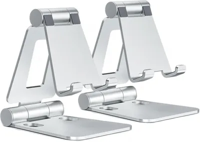 Produktbild von Smartphone-Halterung 2 Stück Handy Ständer Faltbar & Verstellbar,Handy Halterung Tisch,Handyhalter universal,für 4–8 Zoll,Rutschfest,Kompakt & Tragbar
