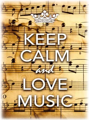Produktbild von vianmo Holzschild 40x30 cm Keep Calm and love music