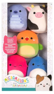Immagine prodotto di Squishmallows Peluche Micromallows - Tew, Conr, Plath, Brody, Lasla (5 pezzi)
