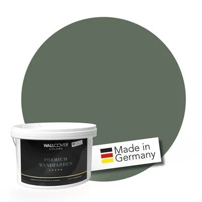 Produktbild von WALLCOVER PREMIUM Wandfarbe Idyllisches Fichtengrün Hochdeckend Matt 5L für 40 m