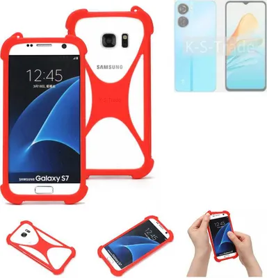 Produktbild von K-S-Trade Handy-Hülle kompatibel mit ZTE Axon 40 Lite Schutz-Hülle Bumper Silikon Schutz Hülle Cover Case Silikoncase Silikonbumper TPU Softcase
