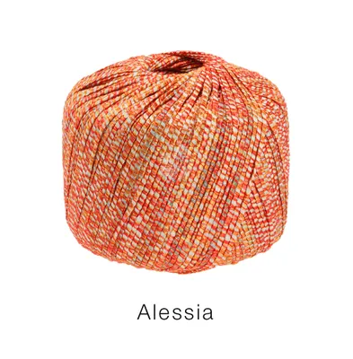 Produktbild von Lana Grossa Alessia 011 Orange/Rot/Ecru 50 g
