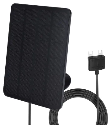 Produktbild von 6W Solarpanel für Ring Video Doorbell 3, 3 Plus, 4 mit integriertem Spannungsregler, IP65-Schutz und 360° verstellbarer Halterung