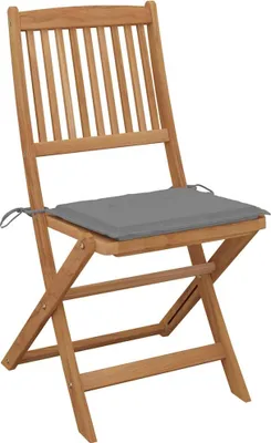 Produktbild von vidaXL Klappbare Gartenstühle 4 Stk. mit Kissen Massivholz Akazie