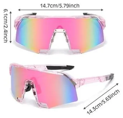 Image de Lunettes de soleil de sport pour hommes et femmes, protection UV400, rose
