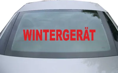 Produktbild von Indigos UG - Aufkleber Heckscheibe & Motorklappe DE2284 - rot - 600x114 mm - Wintergerät - Auto Scheiben Fenster Heckklappe Tuning Racing JDM - Die cut