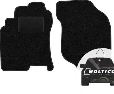 Produktbild von moto-MOLTICO Vorne Fußmatten Auto Velours Autoteppiche Schwarz Automatten Set 2-teilig passend für Nissan X-trail 2001-2007