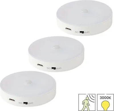 Produktbild von LED-Einbauleuchte | 3er-Set LED-Strahler mit Bewegungssensor | 0,6 Watt | 3000K Modernes Warmweiß