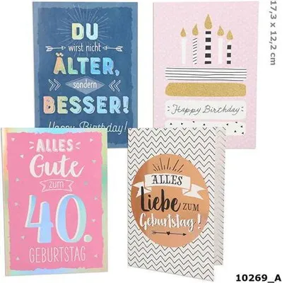 Produktbild von DEPESCHE Zahlengeburtstagskarten 0 0 0