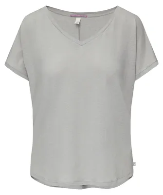 Produktbild von s.Oliver Leinenmix T-Shirt V-Ausschnitt überschnittene Schultern Relaxed Fit kurz geschnitten