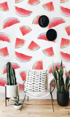 Produktbild von Coloray Fototapete 250x104 cm An Einer Wand Latex Latextapete - Wassermelone