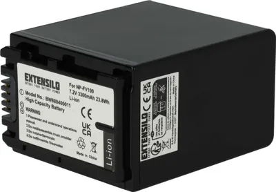 Produktbild von EXTENSILO Akku kompatibel mit Sony HDR-PJ, HDR-PJ10, HDR-HC7E, HDR-HC5E, HDR-PJ10E, HDR-HC7, HDR-HC9E, HDR-HC9 Kamera (3300 mAh, 7,4 V, Li-Ion)