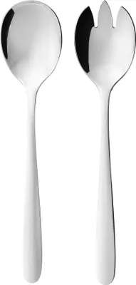 Image de Couverts à salade Fourchette à salade Cuillère à salade 2 pcs. 20 cm Acier inoxydable élégant classique