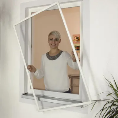 Produktbild von Insektenschutz - Fenster, Farbe weiß, 100 x 100 cm
