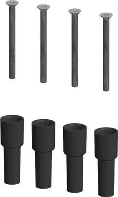 Image de Kit de fixation KWC, plaque de recouvrement, vis et manchon, référence 3600003749