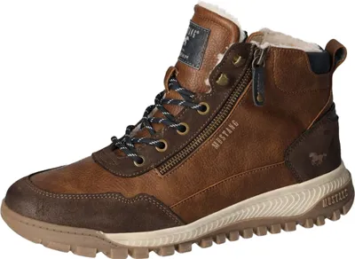 Produktbild von Mustang Herren Stiefelette warm gefüttert Reißverschluss sportlich 4202-601, Größe:44 EU, Farbe:Braun