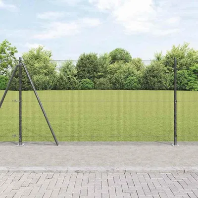 Zdjęcie produktu dla Maison Exclusive - Słupek ogrodzeniowy. Szary 25 x 1,2 m (16 x 16 mm siatka)