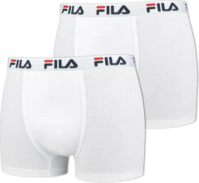 Produktbild von Fila Fila - Herren Boxershorts Elastisches Band 2er-Pack - Weiß - Männer - Größe XXL