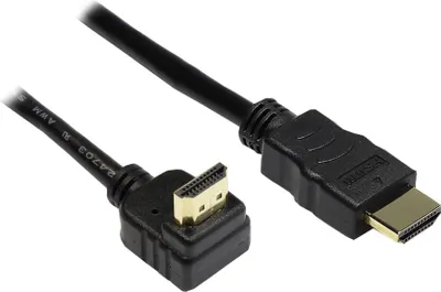 Produktbild von High-Speed-HDMI®-Kabel mit Ethernet, Winkelstecker oben, vergoldete Stecker, 2m, Good Connections®