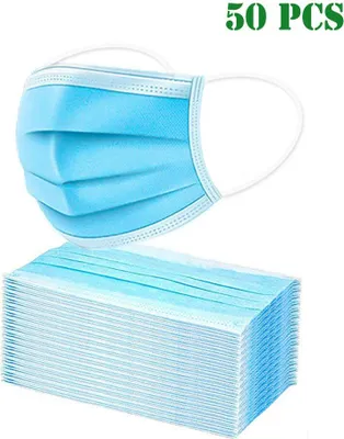 Produktbild von XTDWIN®50 Stück Blau Schutzmasken, hygienische antibakterielle Masken, dreischichtige Staubschutzmasken, unabhängige maske Filterbaumwollmasken mask