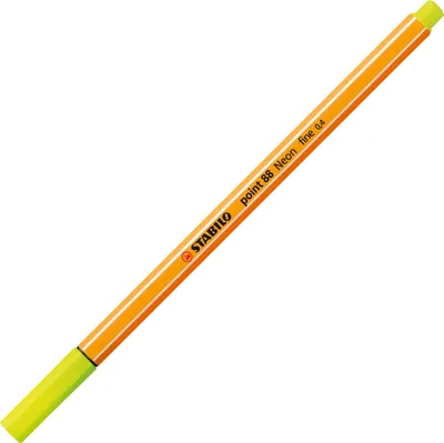 Produktbild von Fineliner - STABILO point 88 - Einzelstift - Neonfarbe, leuchtfarbengelb