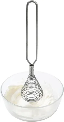 Produktbild von Handrührgerät zum Aufschäumen von Milch und Quirlen | Edelstahl-Eierschläger für Rühren, Mixen, Kochen und Backen