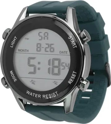 Produktbild von Sportwache Digital Electronic Luminous Waterd Warde Screen Männer Silikonband für Outdoor -Aktivitäten dunkelgrün