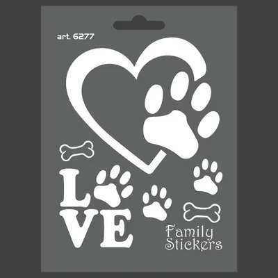 Produktbild von Sticker Aufkleber Family Hund Love