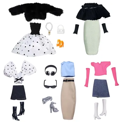 Productafbeelding van 24 Stuks Poppenkleding en Accessoires voor Meisjes