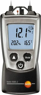 Produktbild von testo - 606-2 - 0560 6062 - Feuchtemessgerät zur Messung der Luftfeuchtigkeit und Materialfeuchte