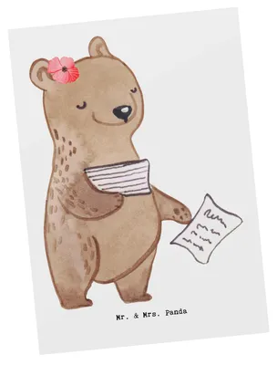 Produktbild von Mr. & Mrs. Panda Grußkarte Insolvenzverwalterin Herz - Weiß - Geschenk, Postkarten, Postkarte, Ansichtskarte, Fotokarte, Kunstkarten