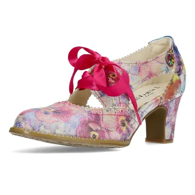Produktbild von Laura Vita Damen Pumps Cut-Outs Schnürung Elcodieo 0422, Größe:38 EU, Farbe:Mehrfarbig