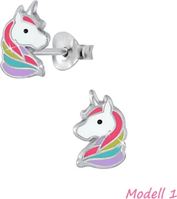 Produktbild von Kinder Ohrstecker „Einhorn“ 925 Silber Ohrringe für Mädchen Modell 1
