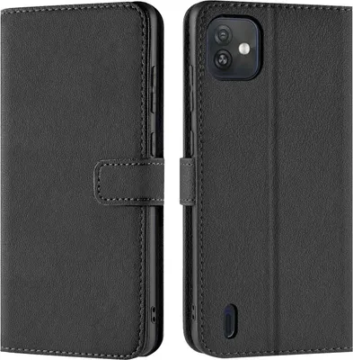 Produktbild von Conie Klapp Tasche für Wiko Y82 Kartenfach Rundumschutz Hülle in Schwarz