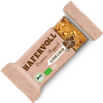 Produktbild von Hafervoll Organic-Flapjack Almond & Raisin 60g