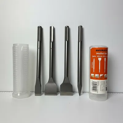 Produktbild von BRUBECK SDS-Max Meißel Set 4-tlg. Spitzmeißel Flachmeißel 25/50mm 280mm