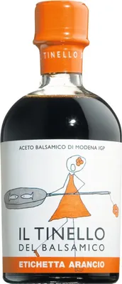 Produktbild von Il Borgo del Balsamico Aceto Balsamico di Modena/Balsamessig·oranges Etikett gereift 250 ml.