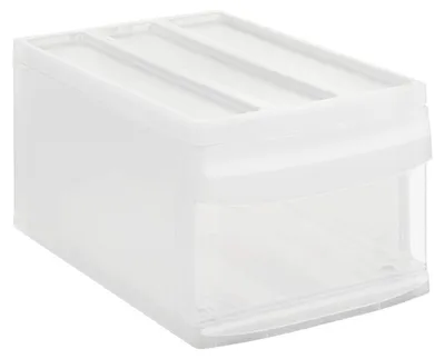 Produktbild von Rotho Aufbewahrungsbox Systemix Stapelbox mit Schublade aus PP transparent