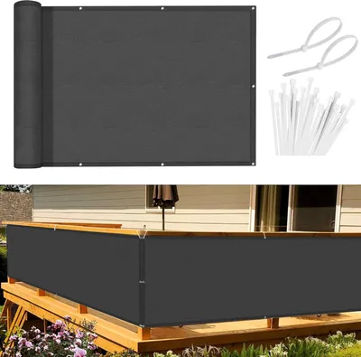 Produktbild von Balkonschirm 100x300cm Antraciet Sichtschutz