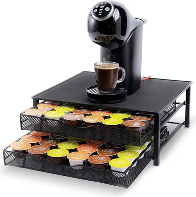 Produktbild von GADGY® Dolce Gusto Kapselhalter - Kaffeekapseln Aufbewahrung Von 72 Kaffeekapseln - Kommt Mit 2 Schubladen - Anti-Rutsch-Füße, Robust, Stoßfest und Rostfrei Metall - Dolce Gusto Zubehör - durch GADGY®
