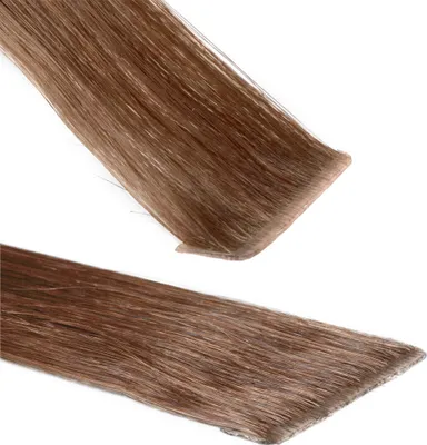 Produktbild von hair2heart Invisible Tape Extensions ľudské vlasy premium - 10 pások 50cm 8/1 svetlo blond popol