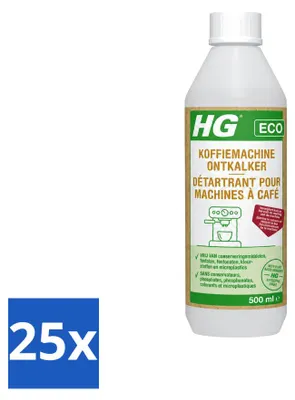 Produktbild von 25 x HG ECO Koffiemaschinen-Entkalker auf Zitronensäurebasis 500 ml - Vorteilspackung - 25 Stücke