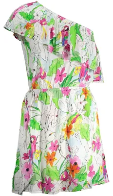 Imagen del producto de Vestido Corto Desigual Mujer Blanco