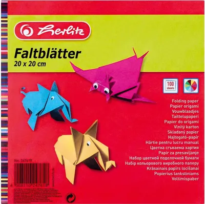 Produktbild von Herlitz Faltblätter / Plakatpapier / 100 Blatt / 20x20cm / 10 Farben